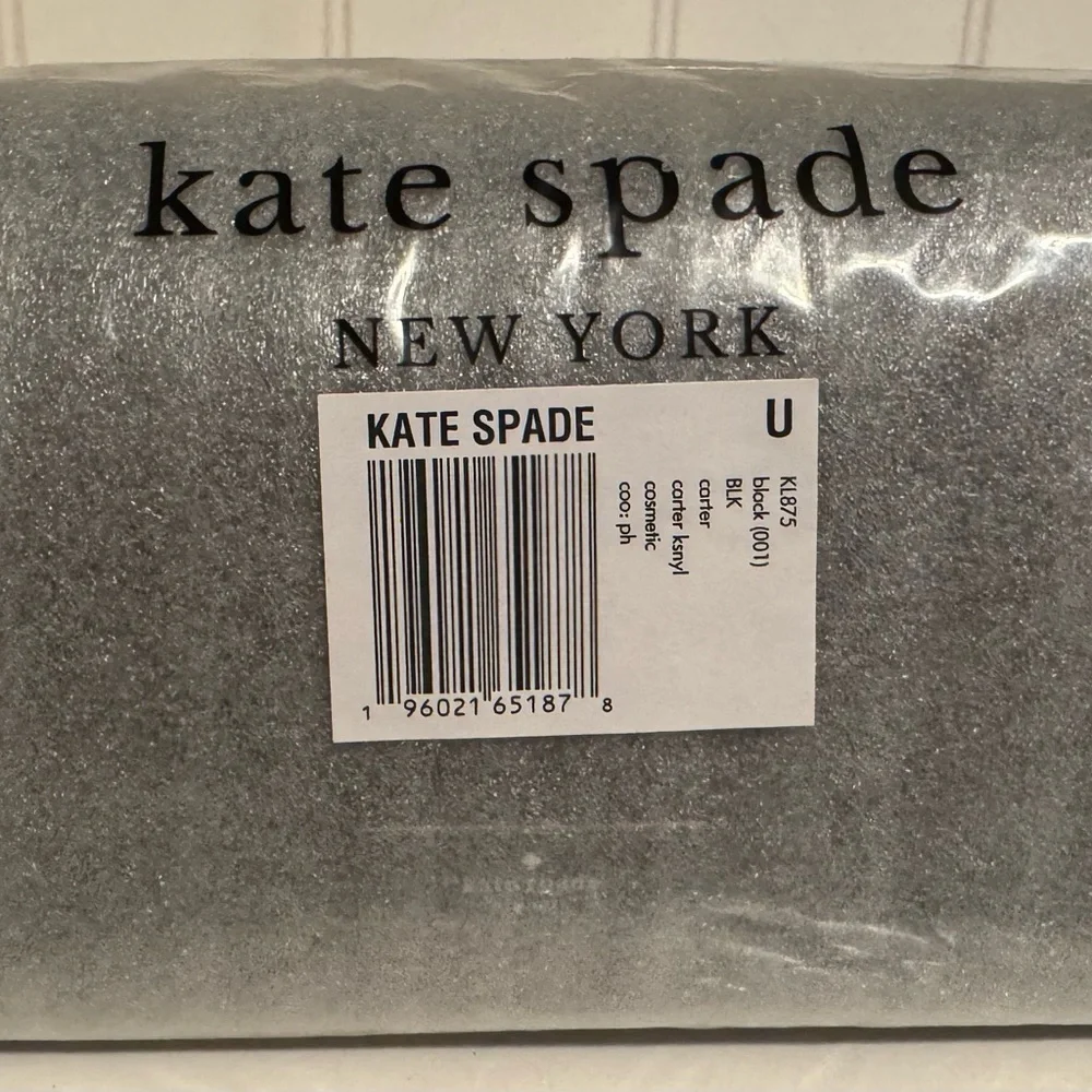 Kate Spade Carter Nylon Cosmetic Pouch Black NWT